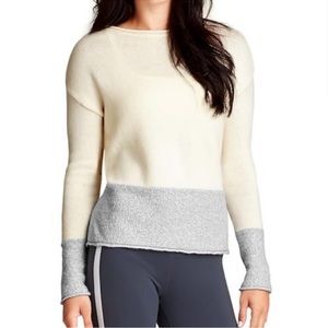 Athleta Wool Brindle Border Sweater​